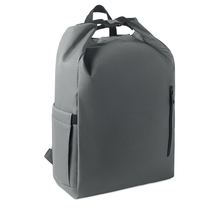 Sac à dos roll top pour écran 15’’ personnalisable Uniton gris pierre